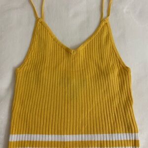 Forever 21 Mustard Ribbed Knit Camisole